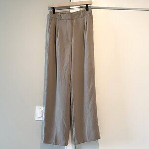 Aritzia Wide Leg Pants in Taupe